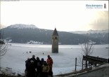 Archived image Webcam The Church Tower in the Lake Resia 17:00