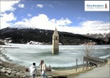 Archiv Foto Webcam Versunkener Turm im Reschensee 09:00