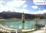 Archived image Webcam The Church Tower in the Lake Resia 13:00