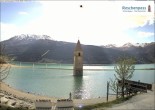 Archiv Foto Webcam Versunkener Turm im Reschensee 17:00
