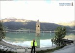 Archived image Webcam The Church Tower in the Lake Resia 02:00