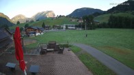 Archived image Webcam Schoppernau: View from Hotel Schrannen-Hof 05:00