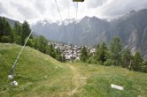 Archiv Foto Webcam Dorf Grächen - Talabfahrt 13:00