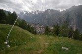 Archiv Foto Webcam Dorf Grächen - Talabfahrt 15:00