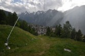 Archiv Foto Webcam Dorf Grächen - Talabfahrt 17:00