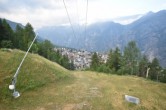 Archiv Foto Webcam Dorf Grächen - Talabfahrt 06:00