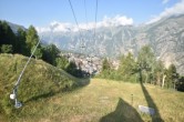Archiv Foto Webcam Dorf Grächen - Talabfahrt 07:00