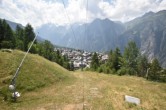 Archiv Foto Webcam Dorf Grächen - Talabfahrt 13:00