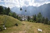 Archiv Foto Webcam Dorf Grächen - Talabfahrt 15:00