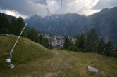 Archiv Foto Webcam Dorf Grächen - Talabfahrt 19:00