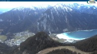 Archiv Foto Webcam Rofan - Panoramablick auf Achensee und Maurach 19:00