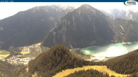 Archiv Foto Webcam Rofan - Panoramablick auf Achensee und Maurach 13:00