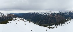 Archiv Foto Webcam Riesneralm: Panorama Skigebiet und Skihütte Hochsitz 11:00