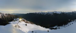 Archiv Foto Webcam Riesneralm: Panorama Skigebiet und Skihütte Hochsitz 01:00
