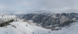 Archiv Foto Webcam Riesneralm: Panorama Skigebiet und Skihütte Hochsitz 11:00