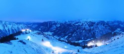 Archiv Foto Webcam Riesneralm: Panorama Skigebiet und Skihütte Hochsitz 17:00