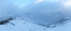 Archiv Foto Webcam Riesneralm: Panorama Skigebiet und Skihütte Hochsitz 07:00