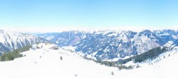 Archiv Foto Webcam Riesneralm: Panorama Skigebiet und Skihütte Hochsitz 03:00