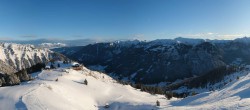 Archiv Foto Webcam Riesneralm: Panorama Skigebiet und Skihütte Hochsitz 07:00