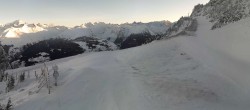 Archiv Foto Webcam Peisey Vallandry - Bergstation Sessellift Clocheret 07:00