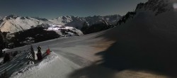 Archiv Foto Webcam Peisey Vallandry - Bergstation Sessellift Clocheret 23:00