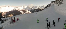 Archiv Foto Webcam Peisey Vallandry - Bergstation Sessellift Clocheret 09:00