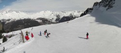 Archiv Foto Webcam Peisey Vallandry - Bergstation Sessellift Clocheret 13:00