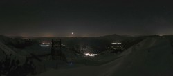 Archived image Webcam Peisey Vallandry - Top station cable car L`Aiguille Rouge 23:00