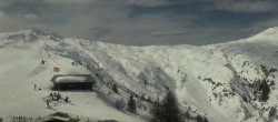 Archiv Foto Webcam Les Contamines Montjoie - Blick auf die Piste Signal 11:00