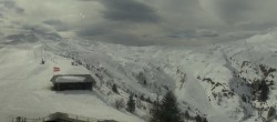 Archiv Foto Webcam Les Contamines Montjoie - Blick auf die Piste Signal 13:00