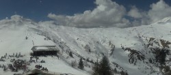 Archiv Foto Webcam Les Contamines Montjoie - Blick auf die Piste Signal 07:00