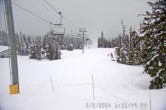 Archived image Webcam Timberline Lodge Ski Area - View Jeff Flood Express 12:00