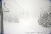 Archived image Webcam Timberline Lodge Ski Area - View Jeff Flood Express 03:00