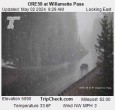 Archiv Foto Webcam Willamette Pass: Blick auf die Strasse 09:00