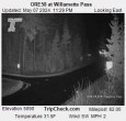 Archiv Foto Webcam Willamette Pass: Blick auf die Strasse 23:00