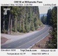 Archiv Foto Webcam Willamette Pass: Blick auf die Strasse 15:00