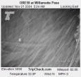 Archiv Foto Webcam Willamette Pass: Blick auf die Strasse 05:00