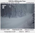 Archiv Foto Webcam Willamette Pass: Blick auf die Strasse 07:00