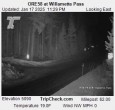 Archiv Foto Webcam Willamette Pass: Blick auf die Strasse 23:00