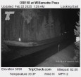 Archiv Foto Webcam Willamette Pass: Blick auf die Strasse 01:00