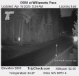 Archiv Foto Webcam Willamette Pass: Blick auf die Strasse 05:00