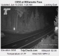 Archiv Foto Webcam Willamette Pass: Blick auf die Strasse 01:00