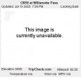 Archiv Foto Webcam Willamette Pass: Blick auf die Strasse 23:00