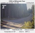 Archiv Foto Webcam Willamette Pass: Blick auf die Strasse 07:00
