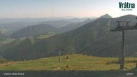 Archiv Foto Webcam Blick auf Vratna-Chleb (1457m) 08:00