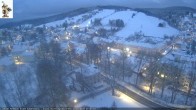 Archiv Foto Webcam Rathaus Eibenstock: Blick Skihang 06:00