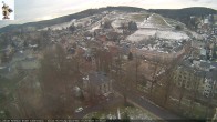 Archiv Foto Webcam Rathaus Eibenstock: Blick Skihang 09:00