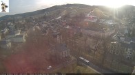 Archiv Foto Webcam Rathaus Eibenstock: Blick Skihang 13:00