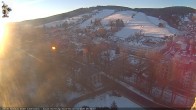 Archiv Foto Webcam Rathaus Eibenstock: Blick Skihang 08:00