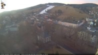 Archiv Foto Webcam Rathaus Eibenstock: Blick Skihang 06:00